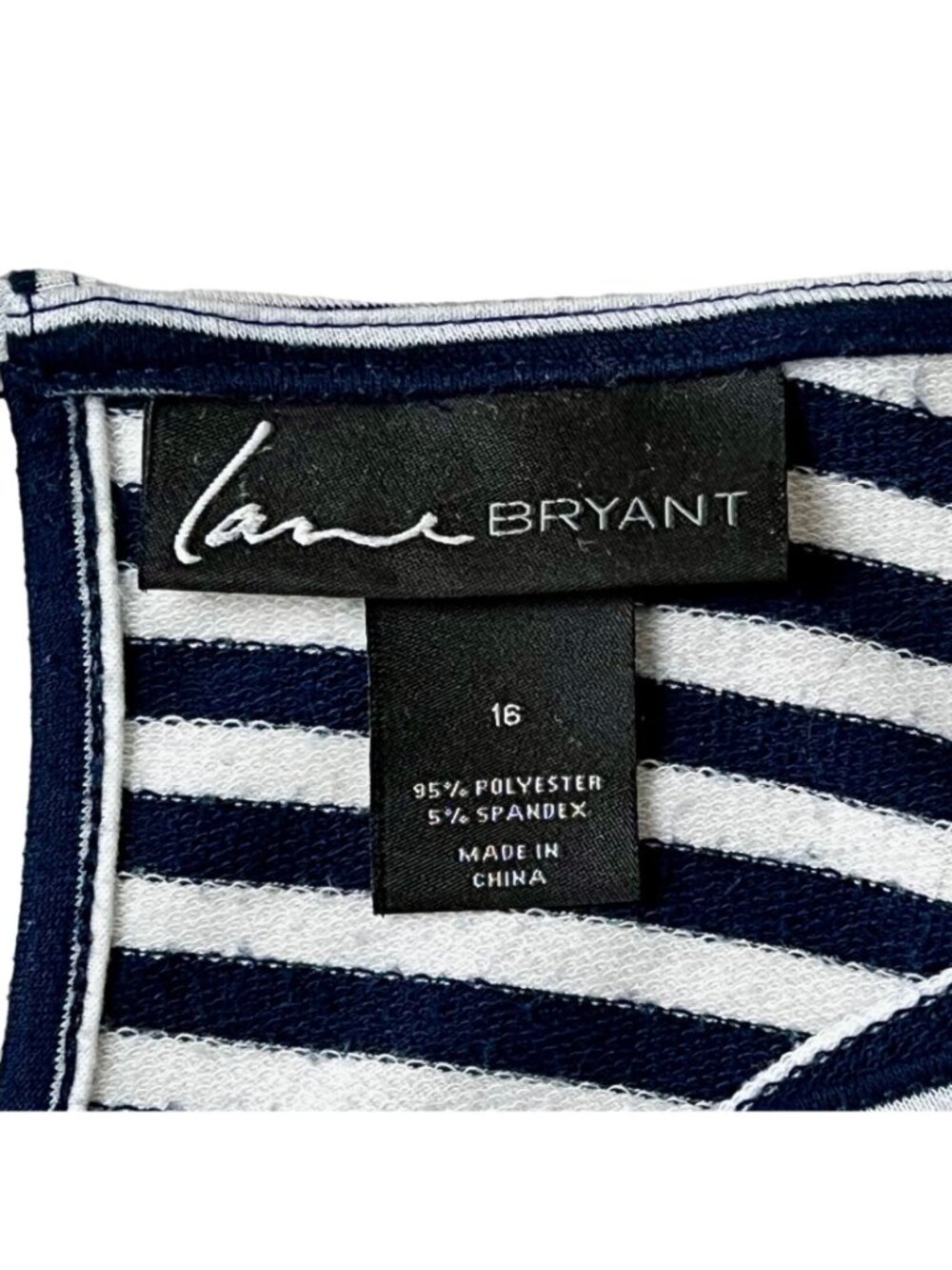 SUMMER CLEARANCE Lane Bryant Womens Size 16 Navy & White Dress - Picture 3 of 11